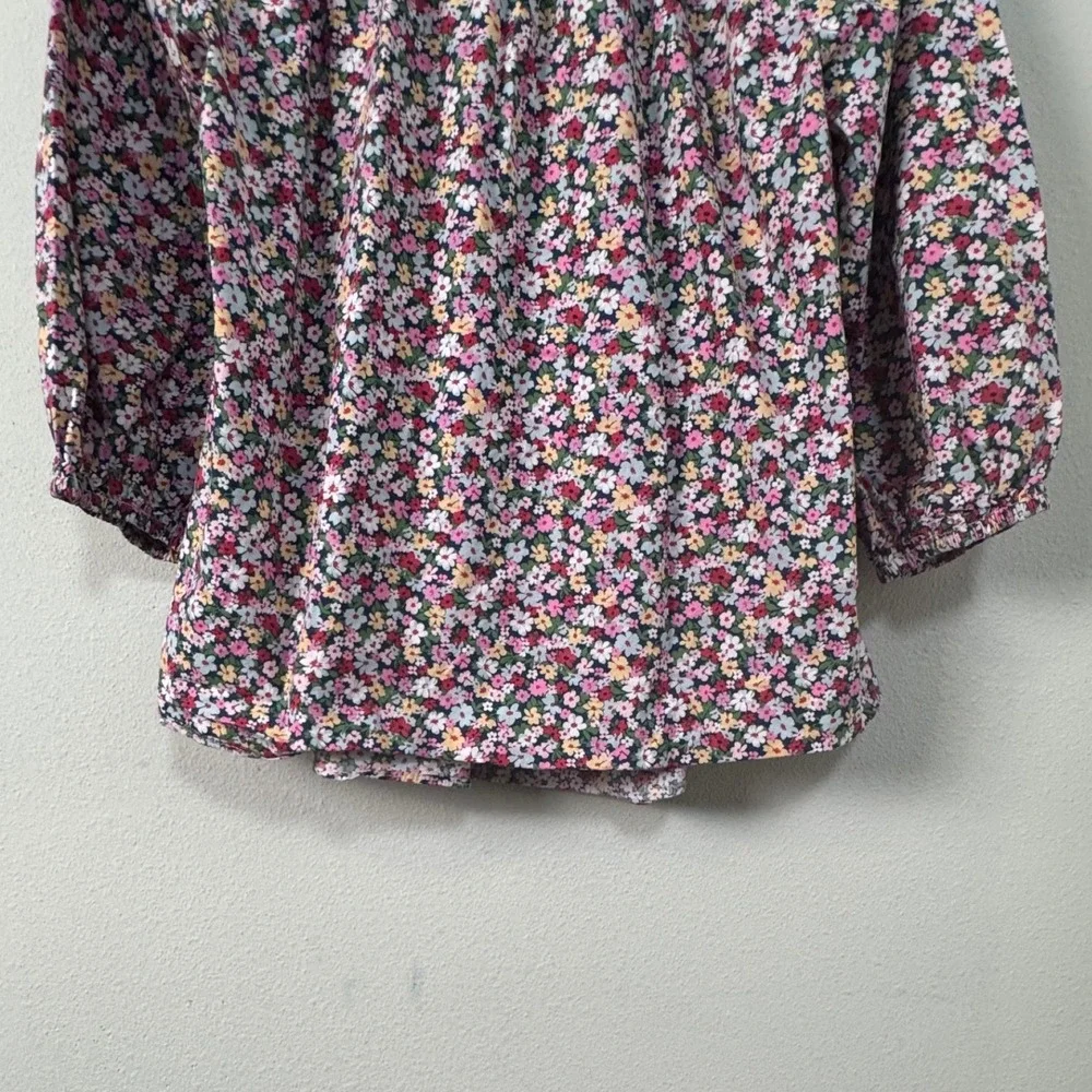 Tuckernuck Pomander Place Ditsy Floral Brooks Blouse Pink Blue Y20956XKGT Small